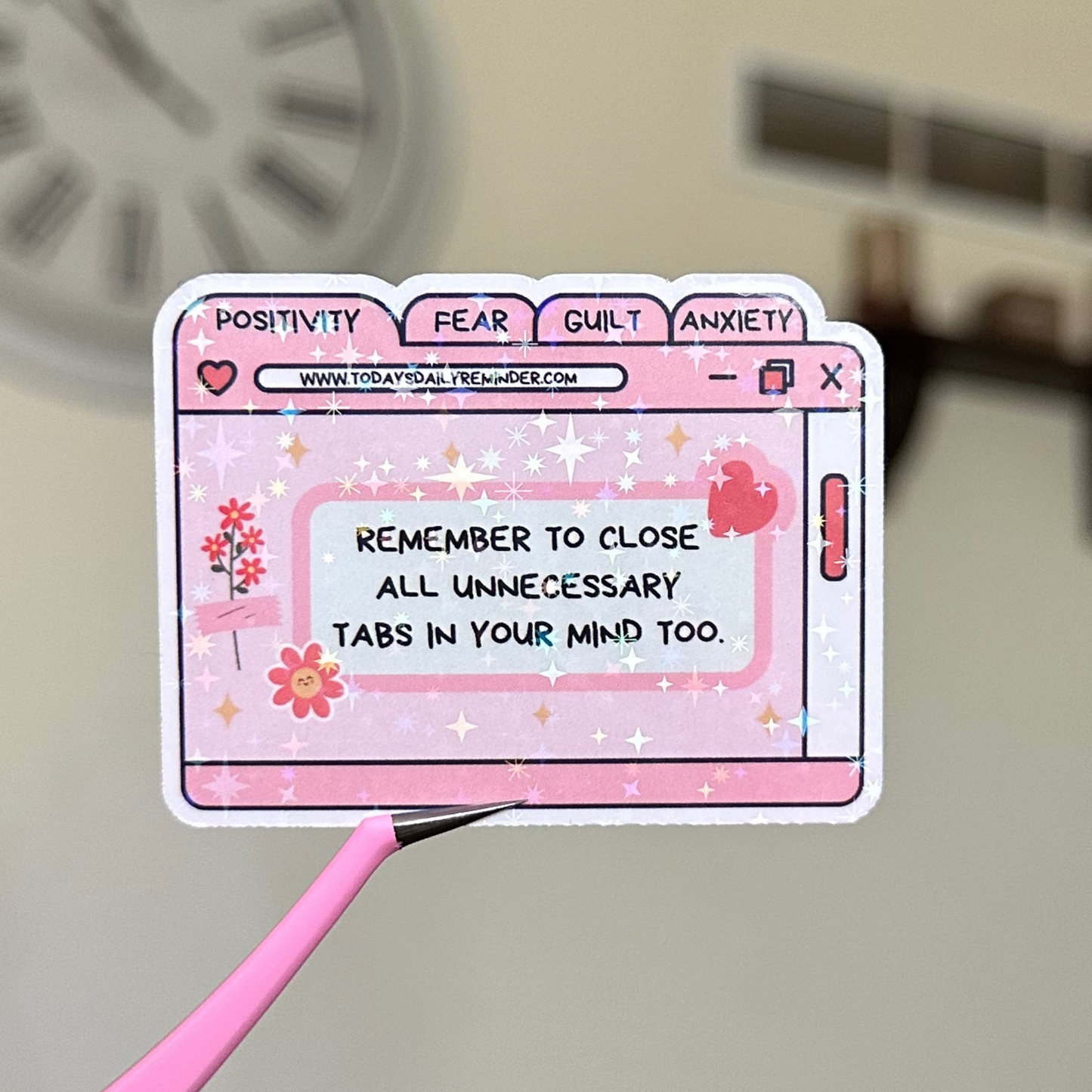 Close Unnecessary Tabs Sticker