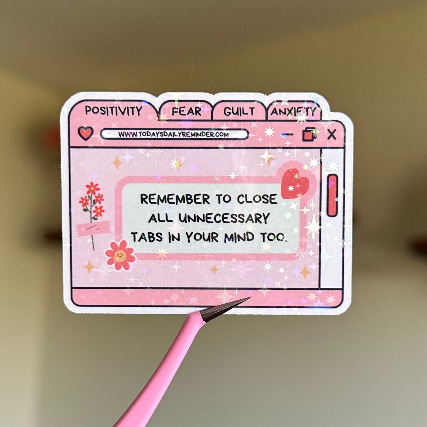 Close Unnecessary Tabs Sticker