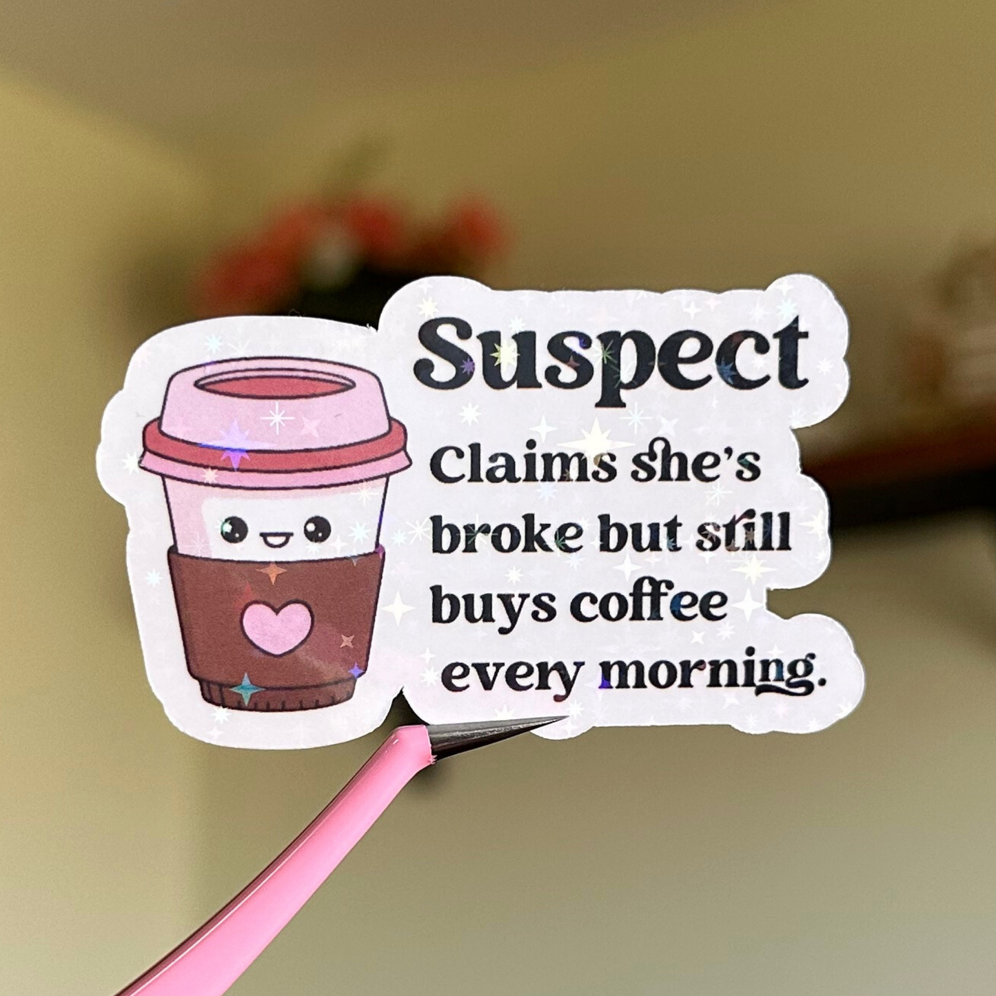 Suspect Claims She's Broke Sticker