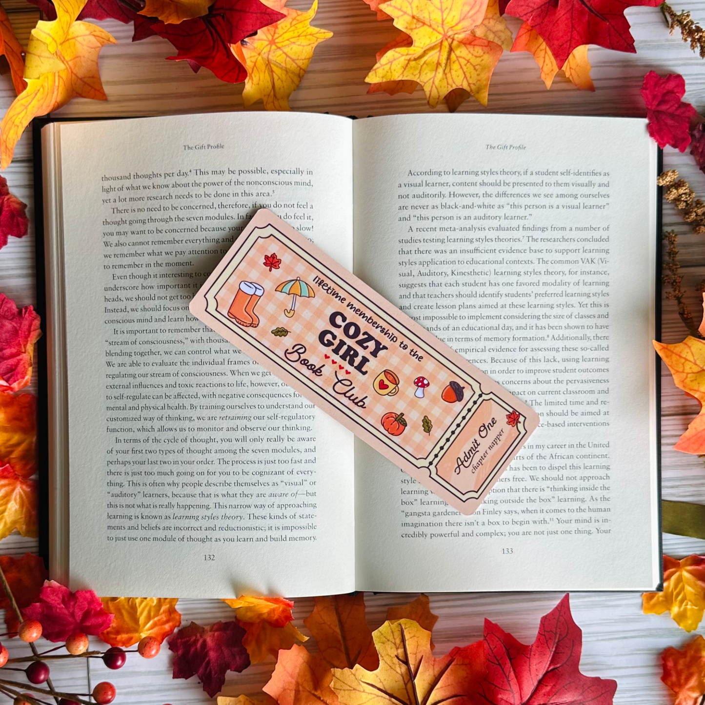 Cozy Girl Ticket Bookmark