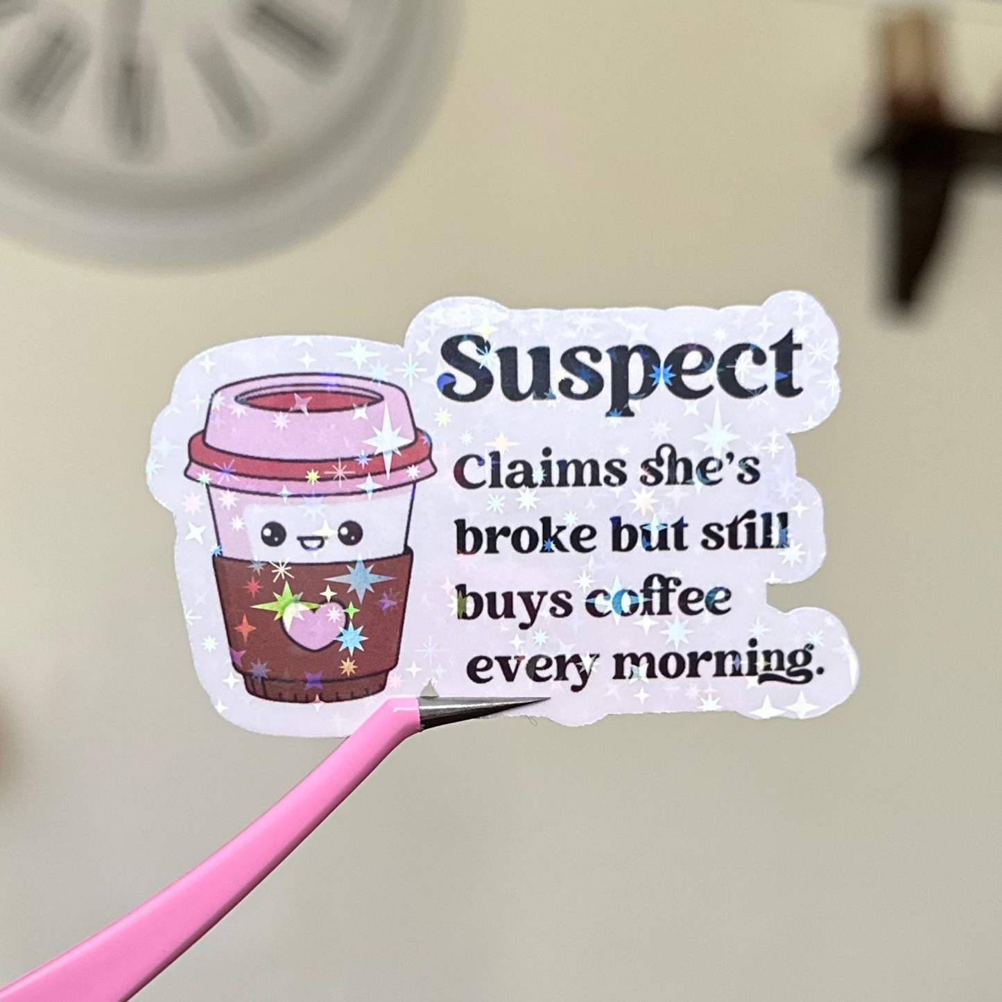 Suspect Claims She's Broke Sticker