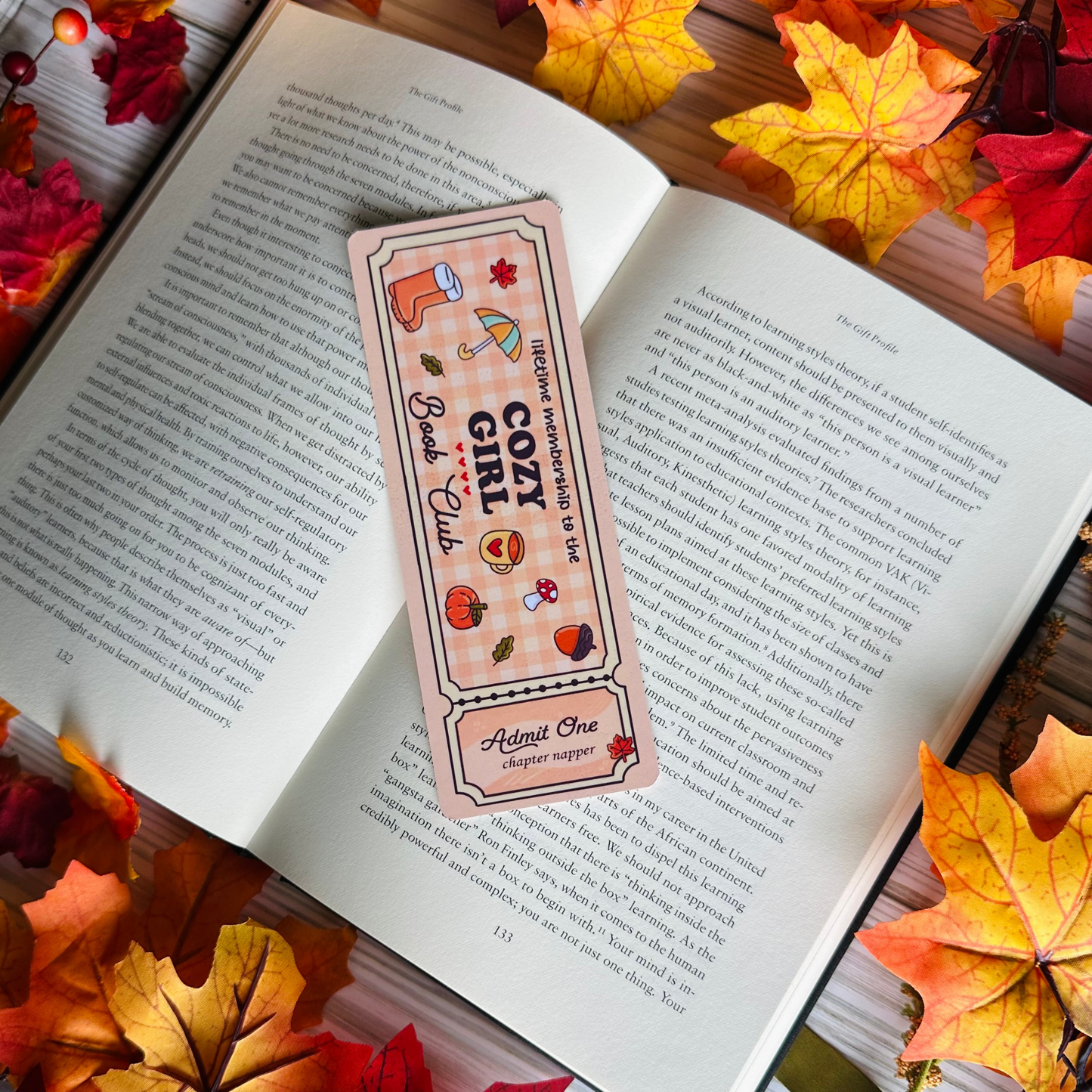 Cozy Girl Ticket Bookmark