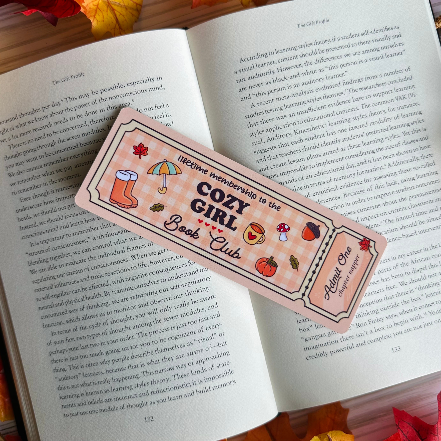 Cozy Girl Ticket Bookmark