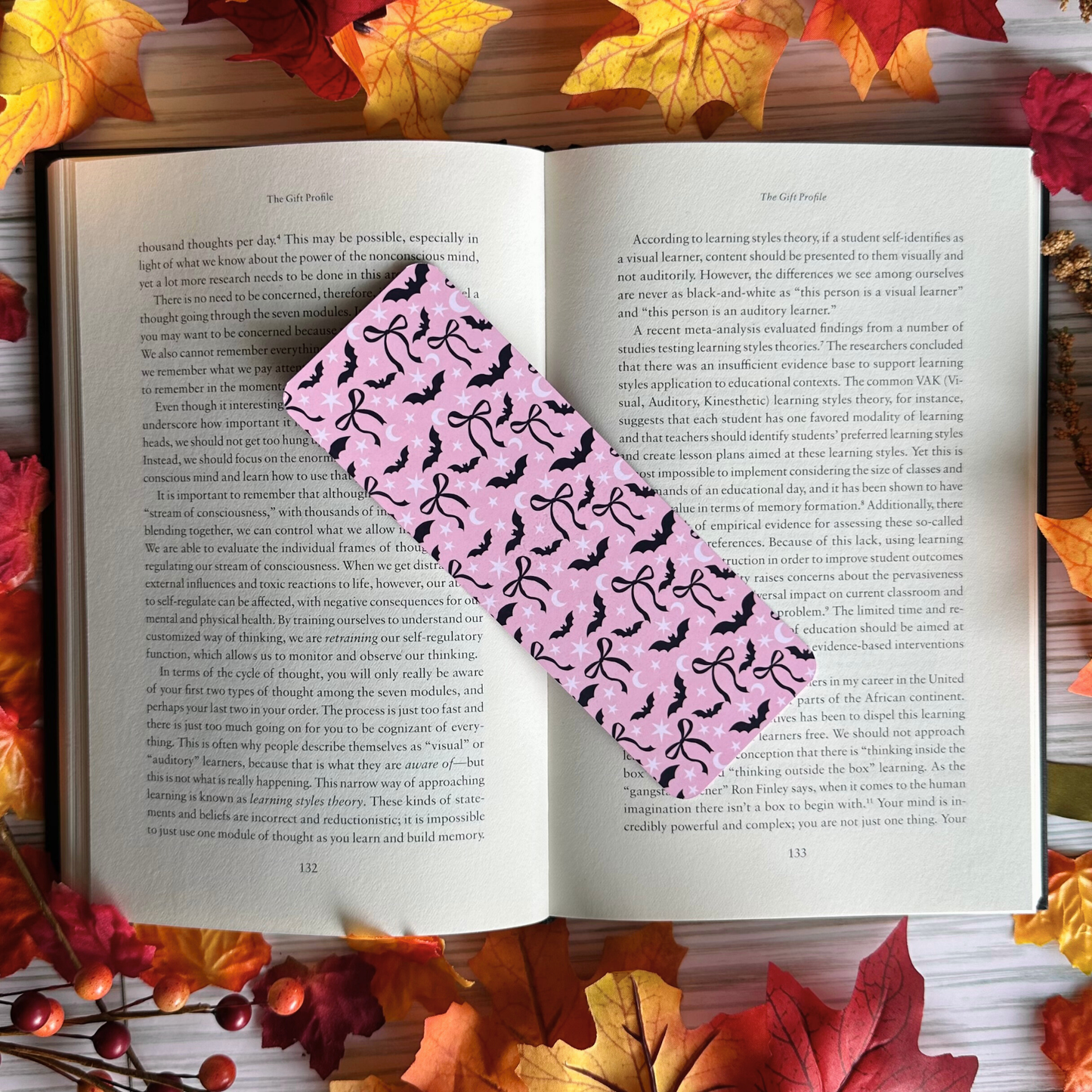 Bat Coquette Halloween Bookmark