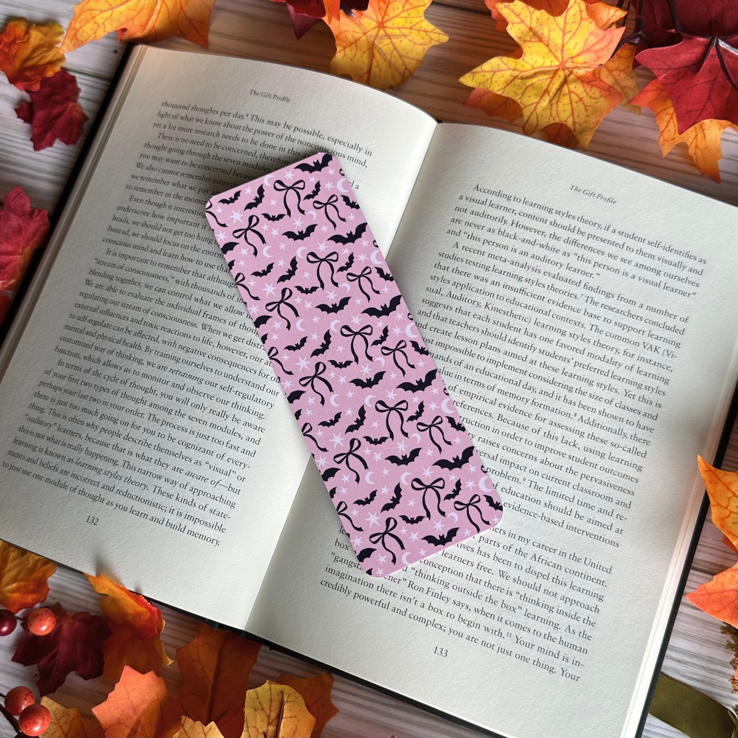 Bat Coquette Halloween Bookmark