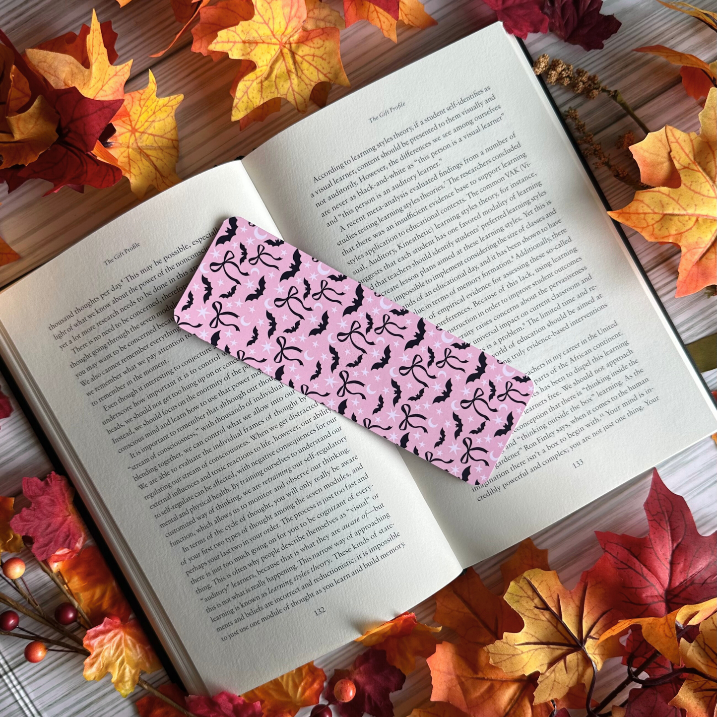 Bat Coquette Halloween Bookmark