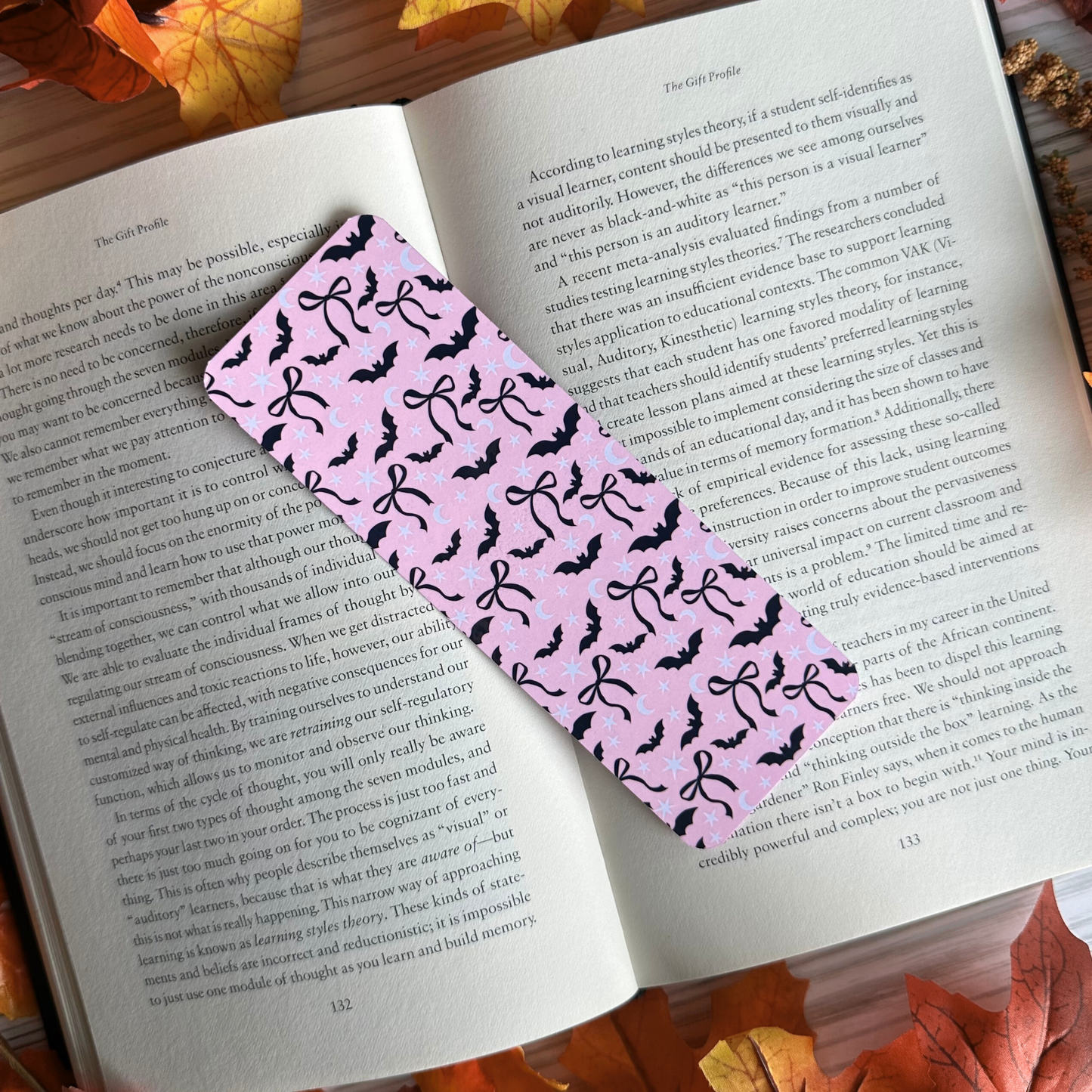 Bat Coquette Halloween Bookmark