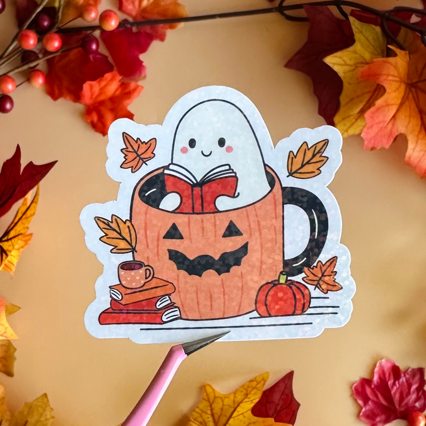 Pumpkin Ghostie Sticker