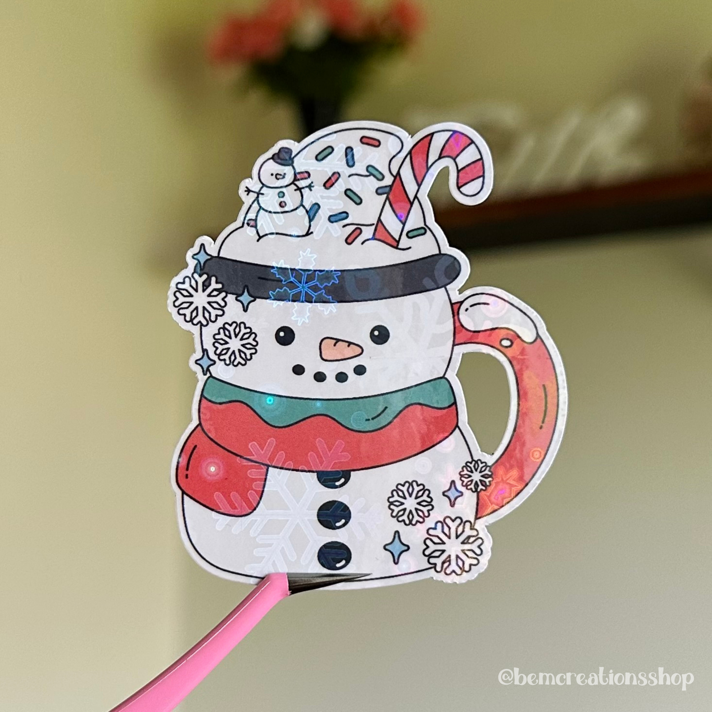 Snowman Mug Sticker