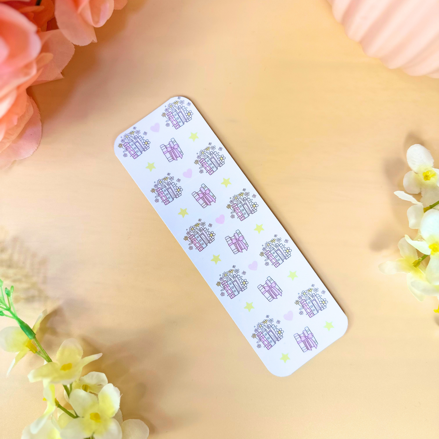 Floral Books & Bow Bookmark