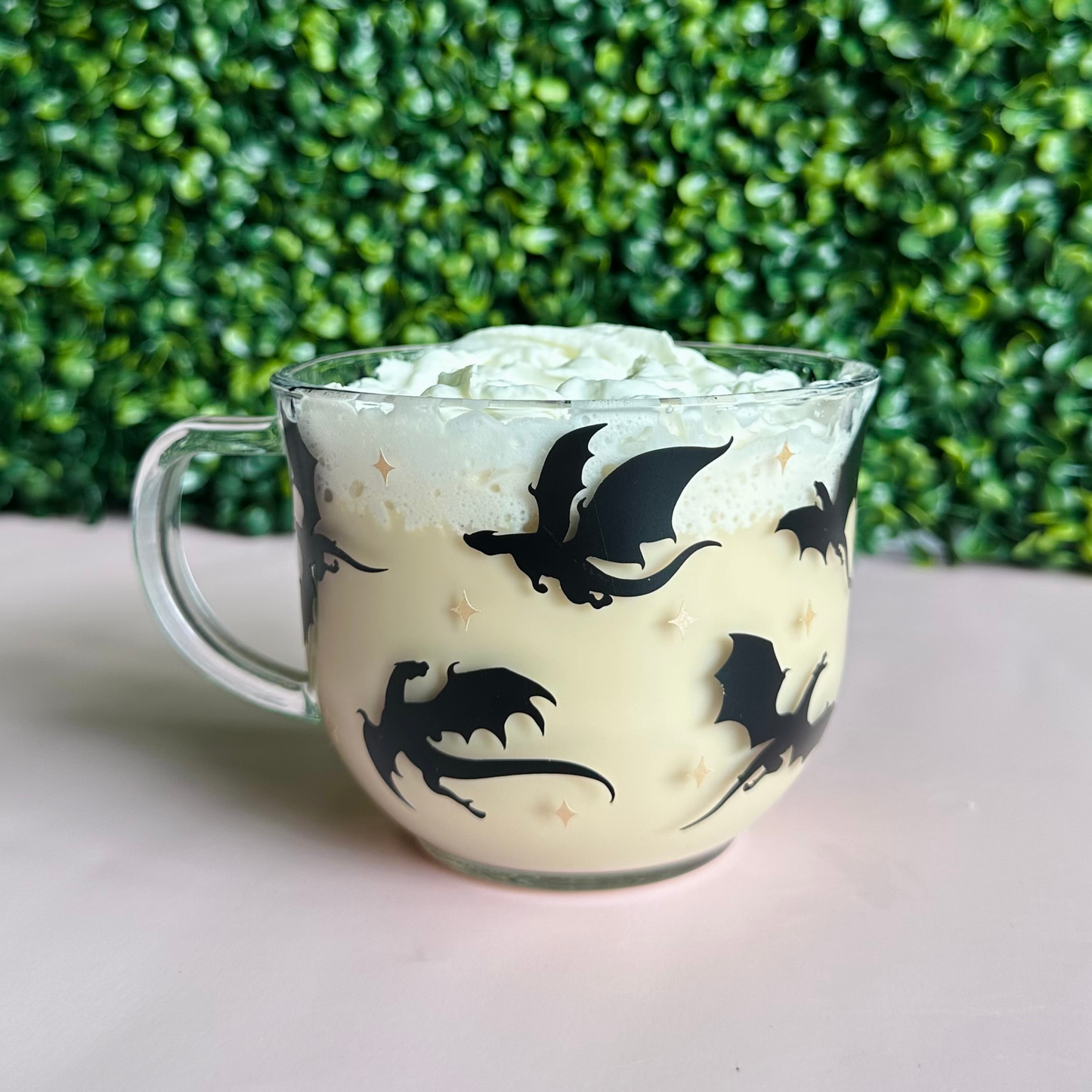 Black Dragon Fantasy 18oz Glass Mug