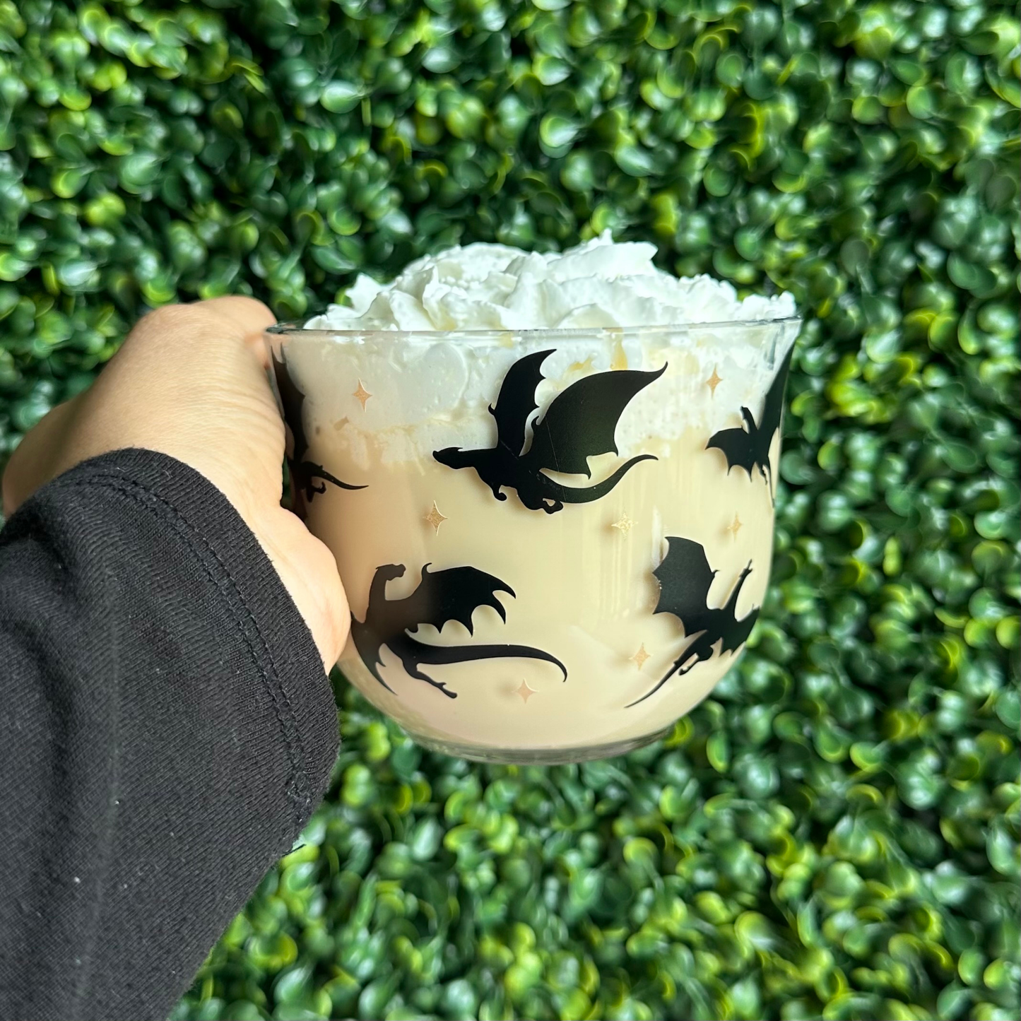 Black Dragon Fantasy 18oz Glass Mug