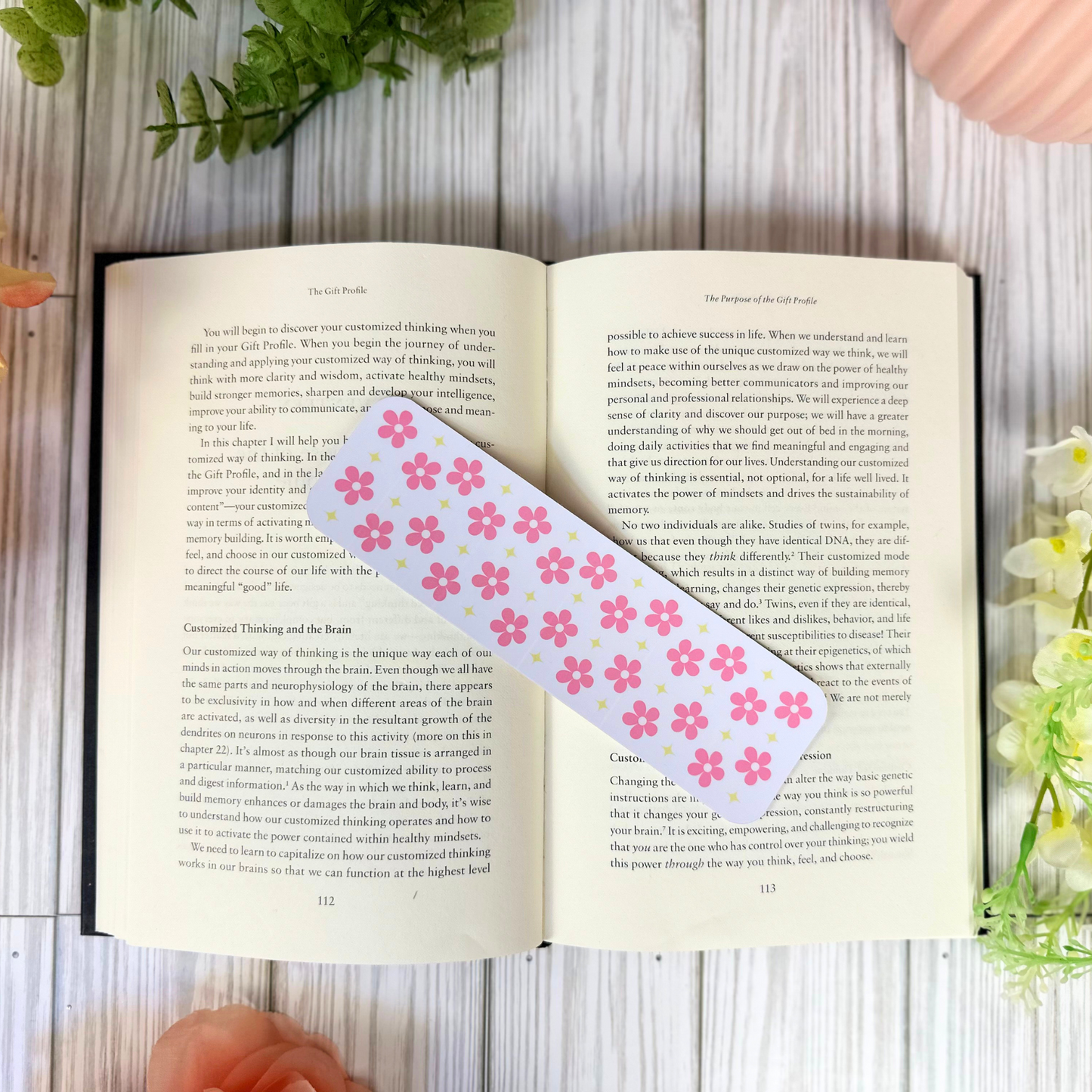 Pink Flower Bookmark