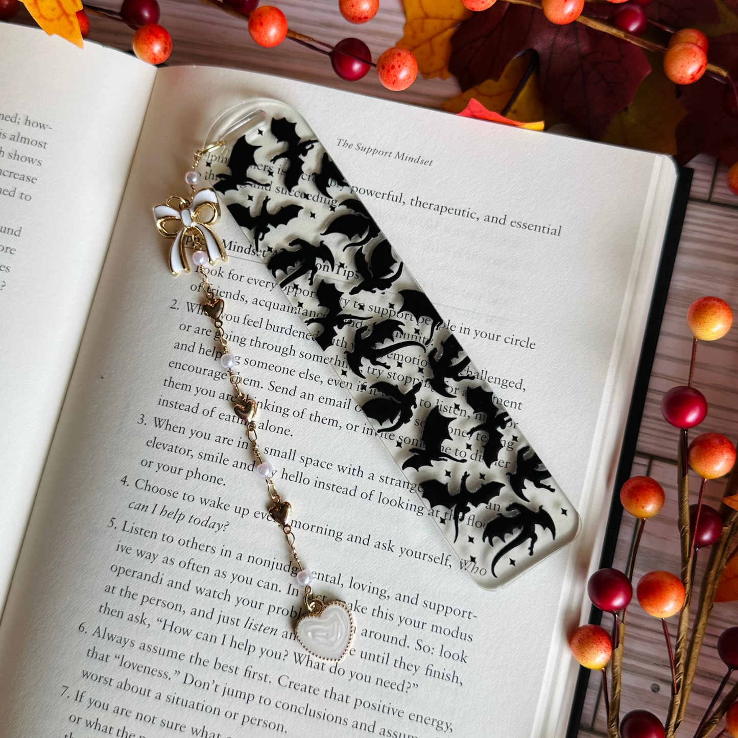 Black Dragons Acrylic Bookmark