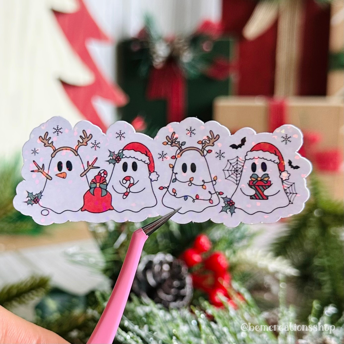 Christmas Ghosts Sticker