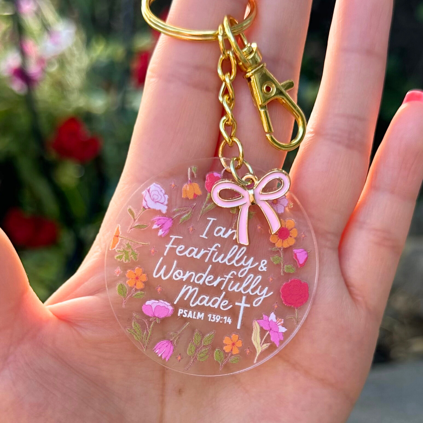 I am Fearfully & Wonderfully Made Keychain