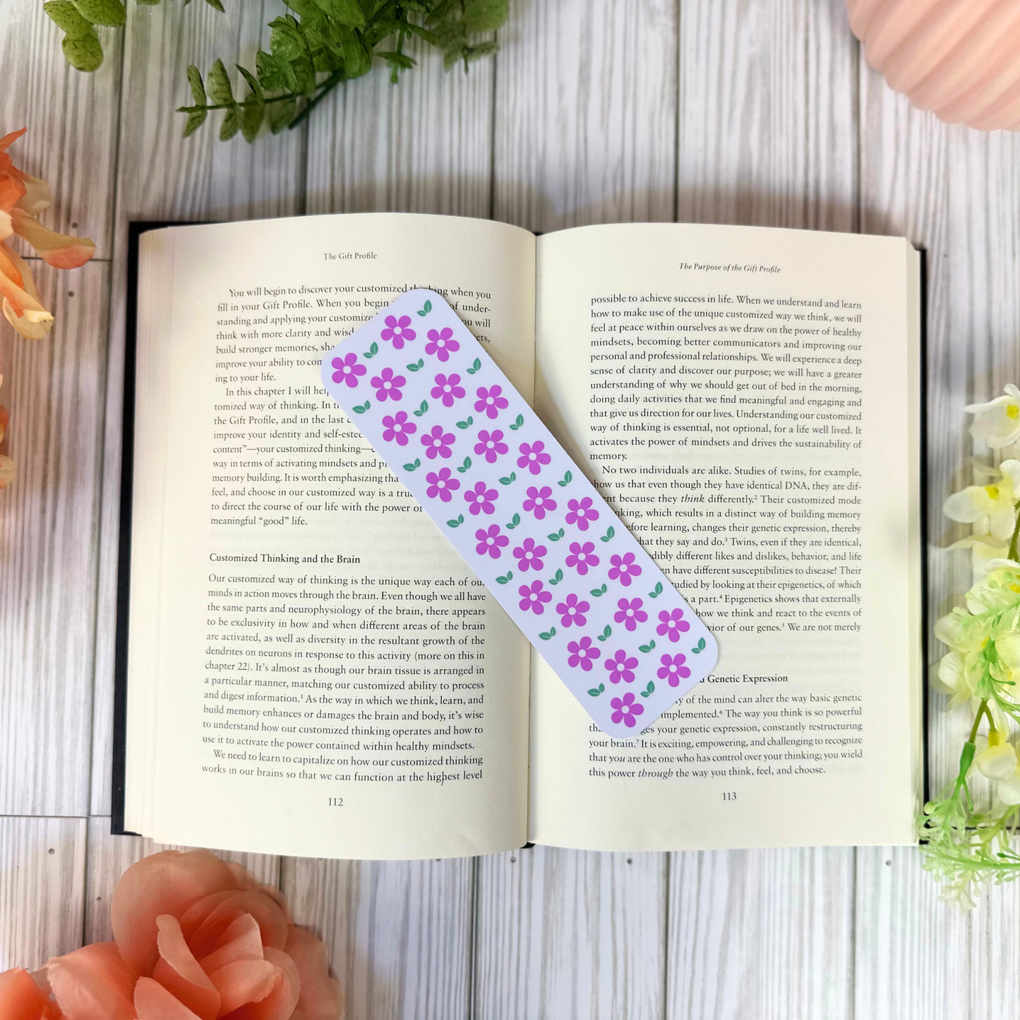 Purple Flower Bookmark