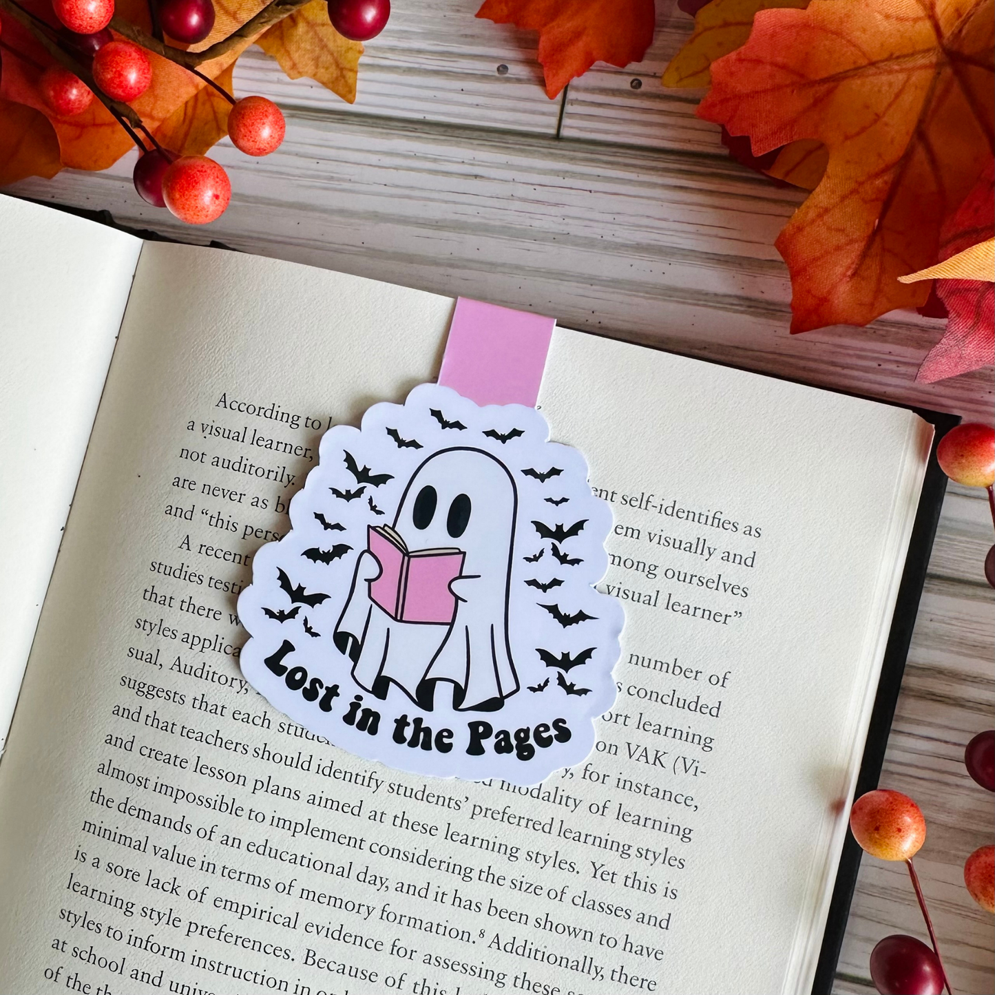 Ghostie Lost in the Pages Magnetic Bookmark