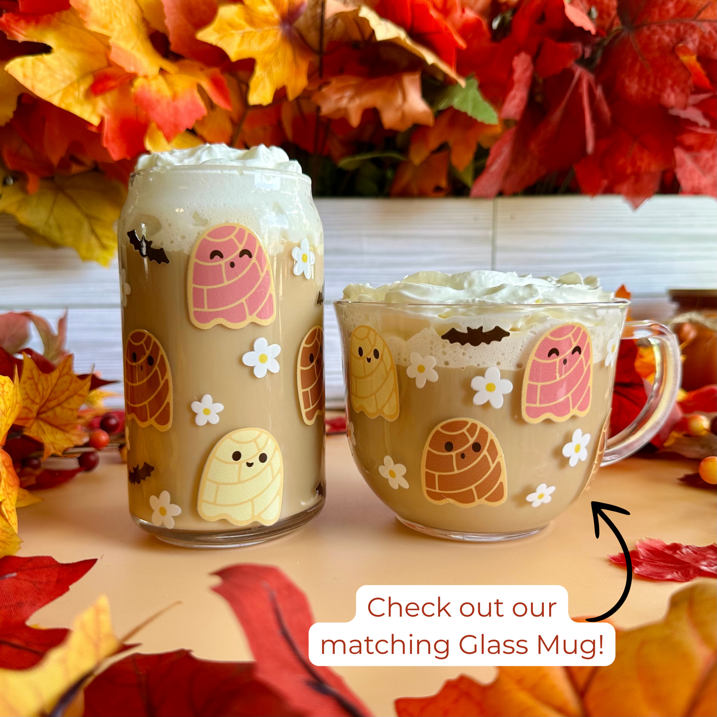 Ghosts Conchas 16oz Glass Cup