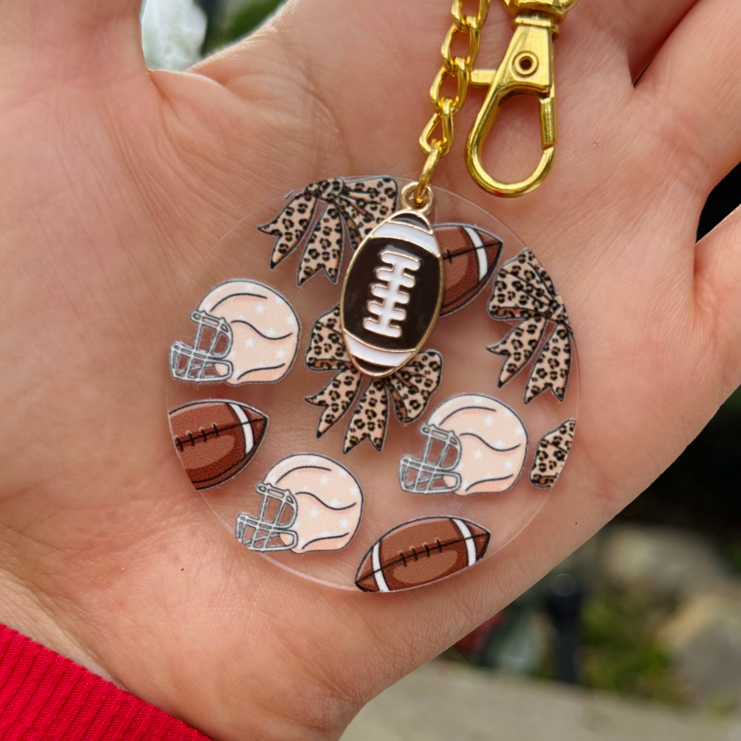 Football Girly Acrylic Keychain