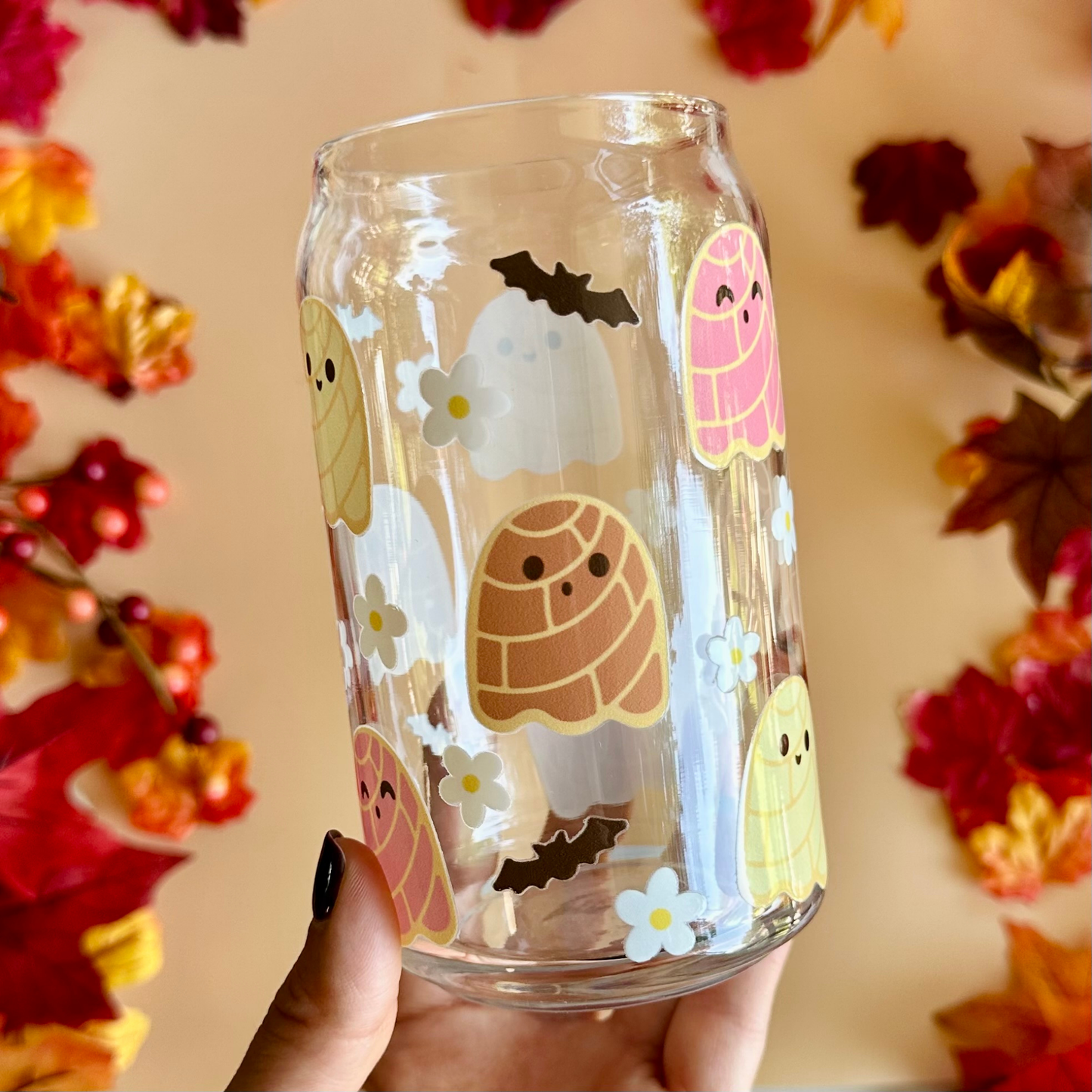 Ghosts Conchas 16oz Glass Cup