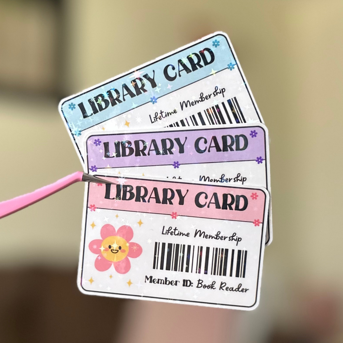 Library Card Sticker