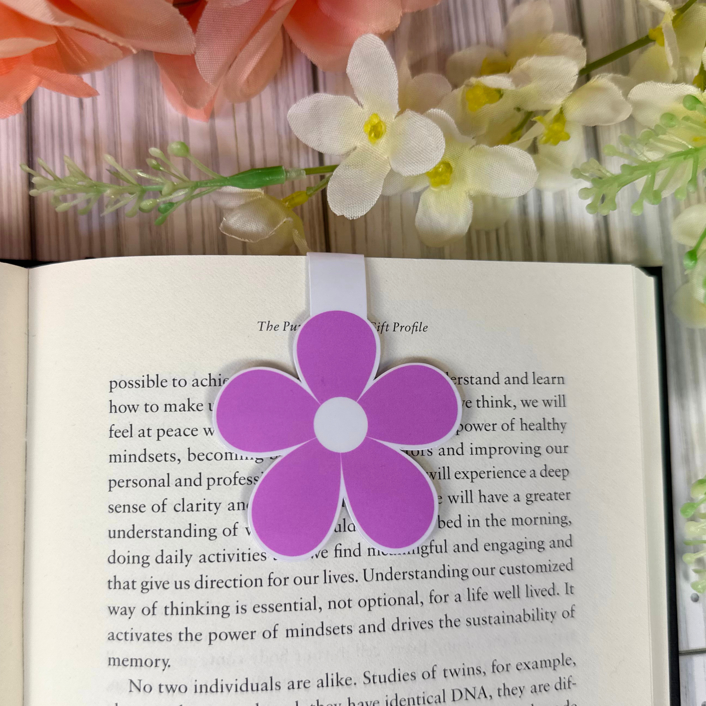 Purple Flower Magnetic Bookmark