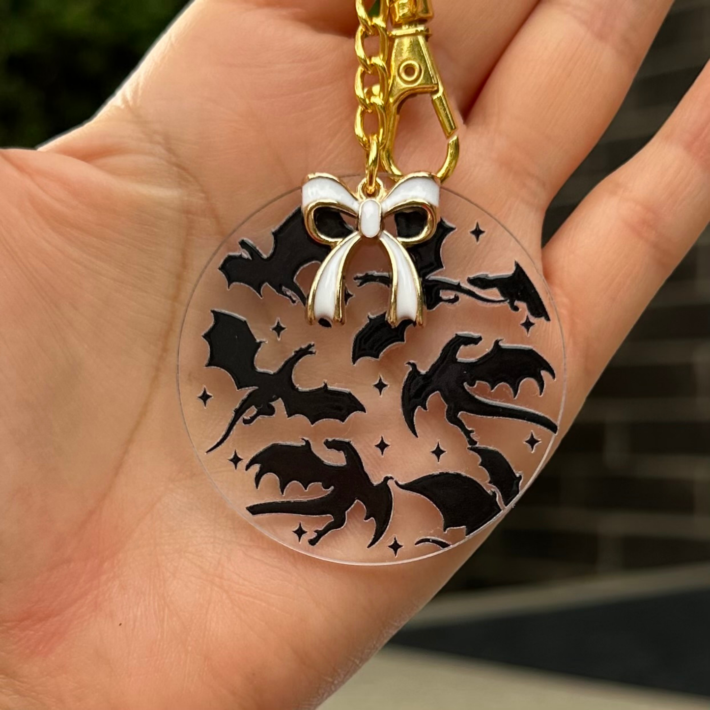 Black Dragons Acrylic Keychain