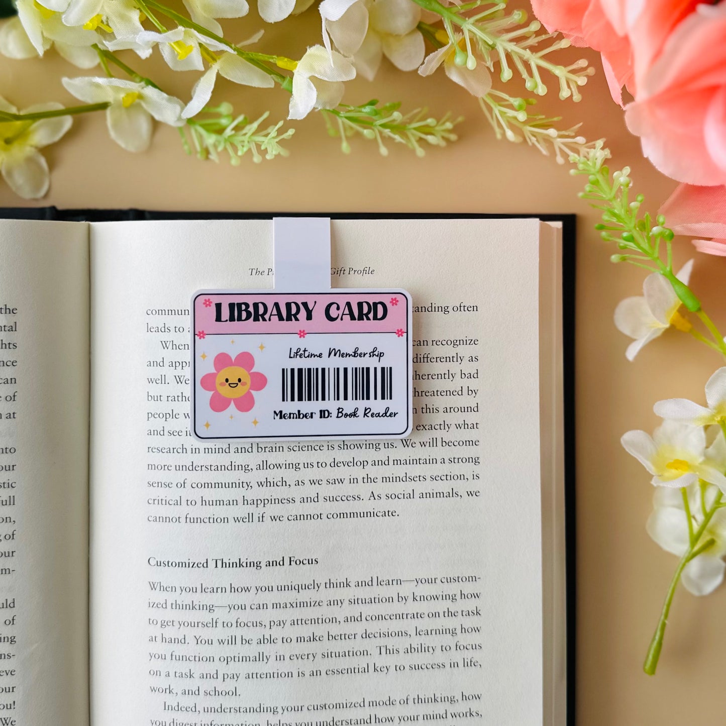 Library Card Magnetic Bookmark