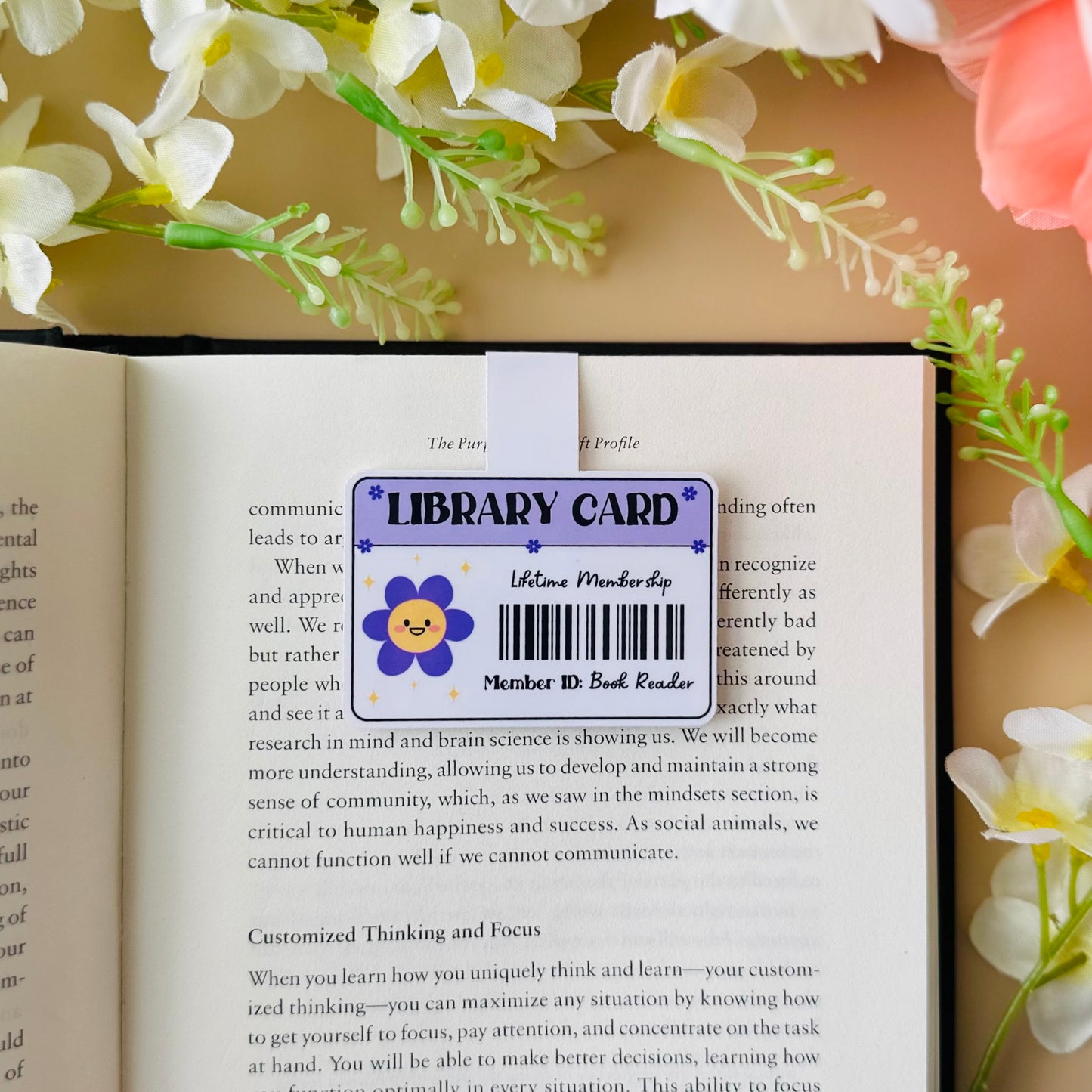 Library Card Magnetic Bookmark