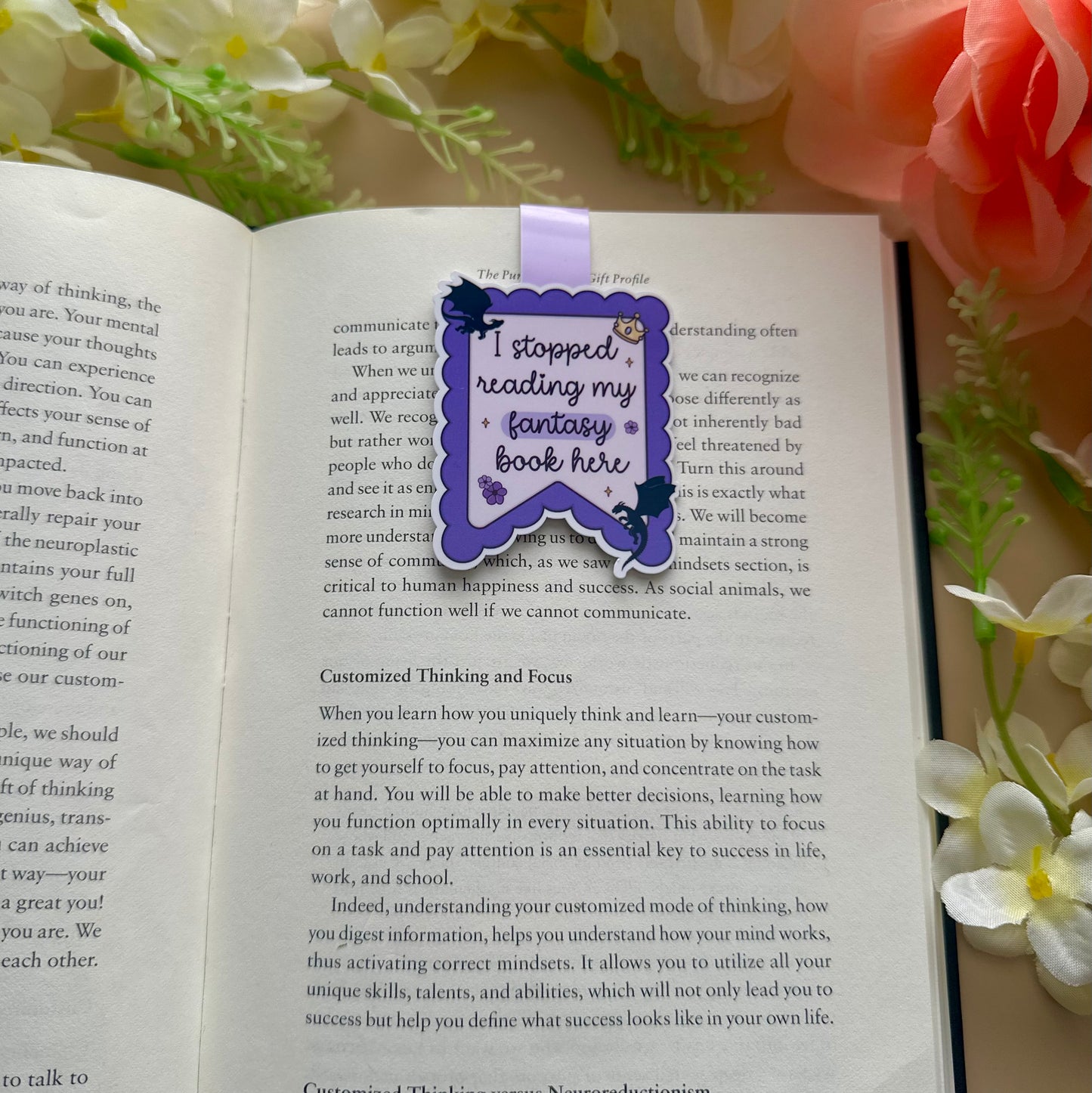 I Stopped Reading Fantasy Book Here Magnetic Bookmark