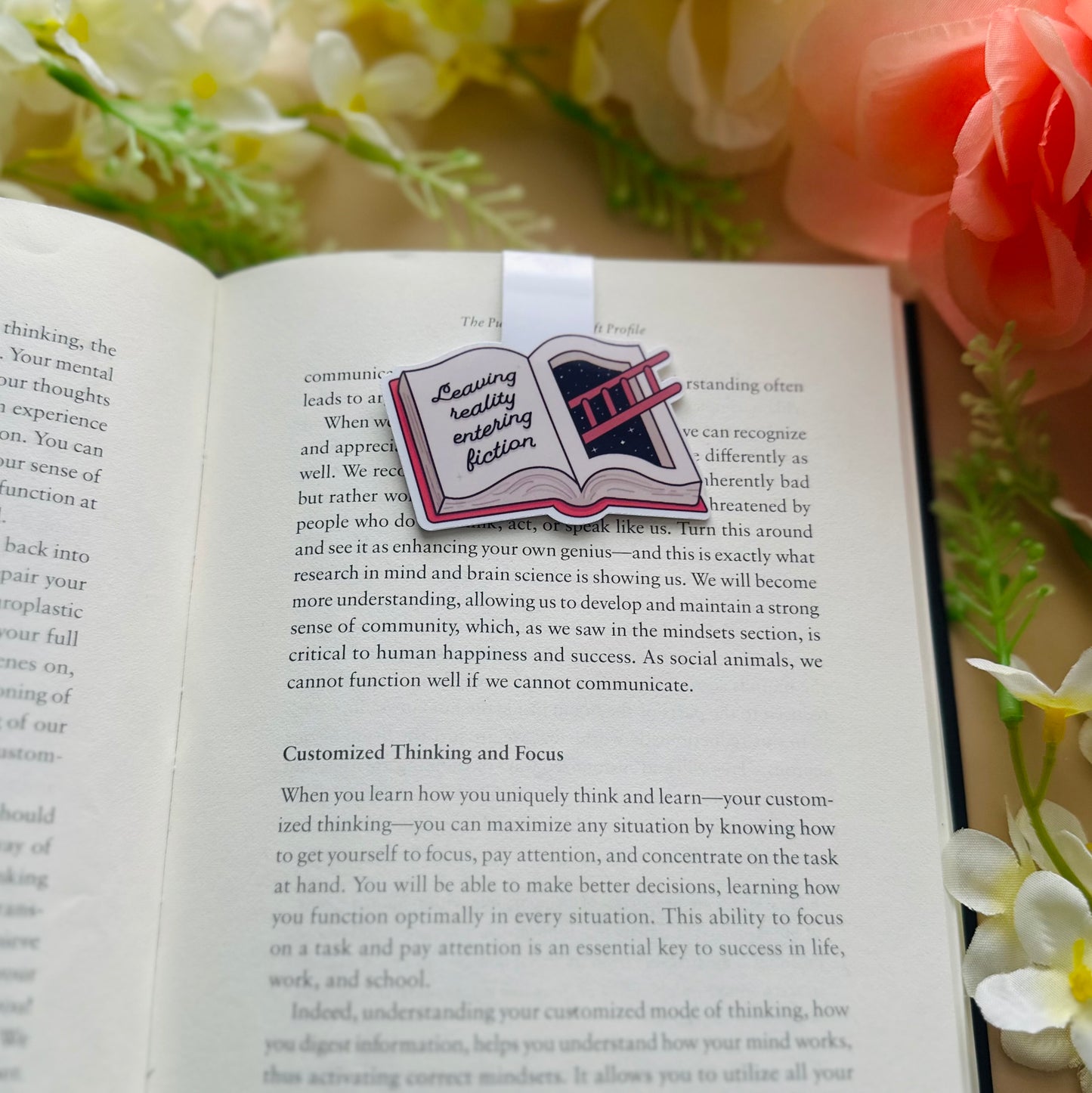 Leaving Reality Entering Fiction Magnetic Bookmark
