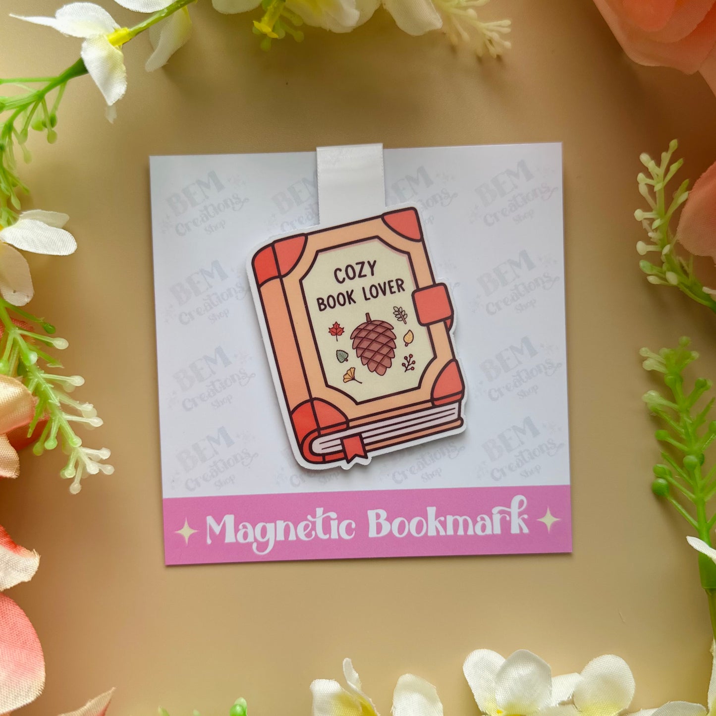 Cozy Book Lover Magnetic Bookmark