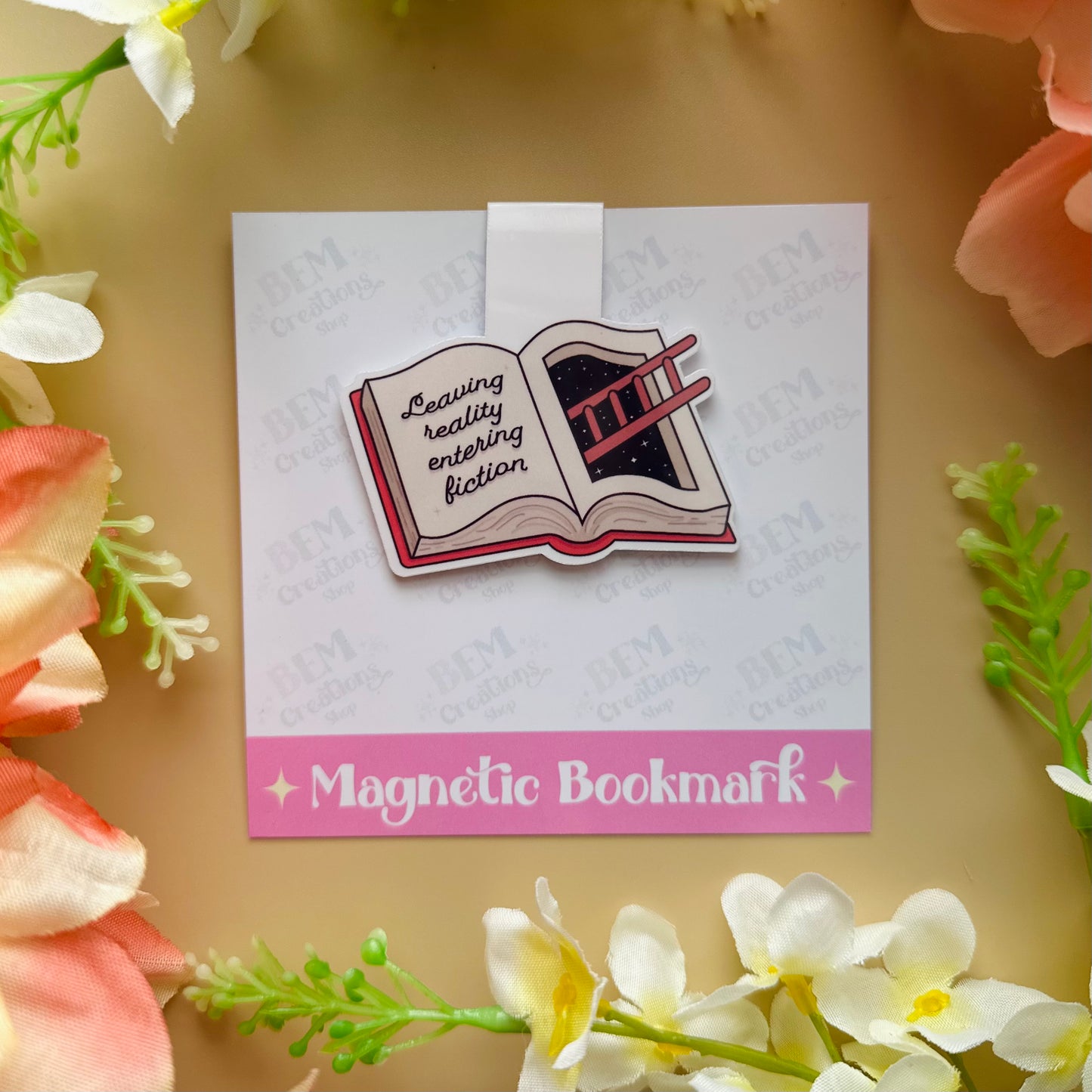 Leaving Reality Entering Fiction Magnetic Bookmark