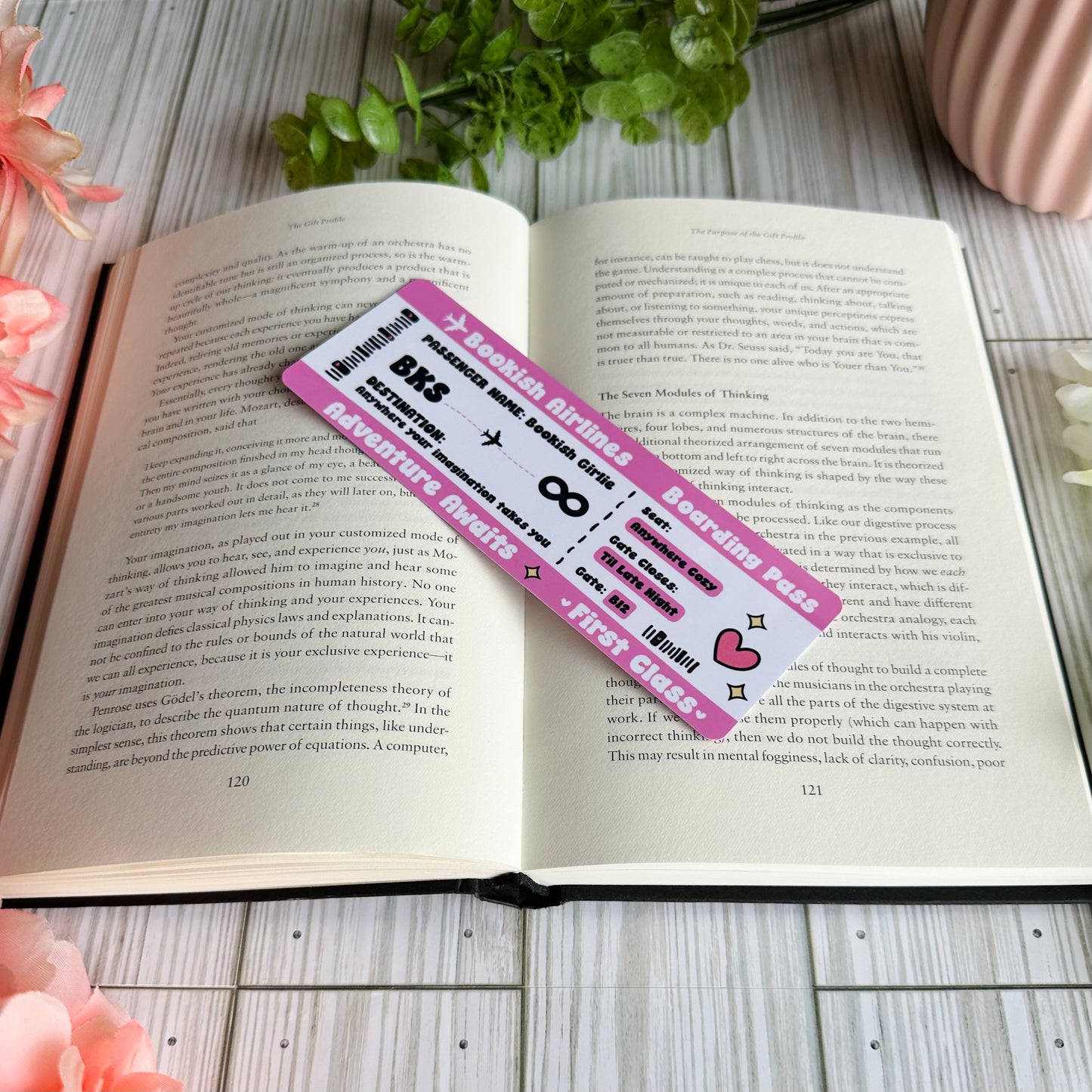 Bookish Airlines Boarding Pass Bookmark
