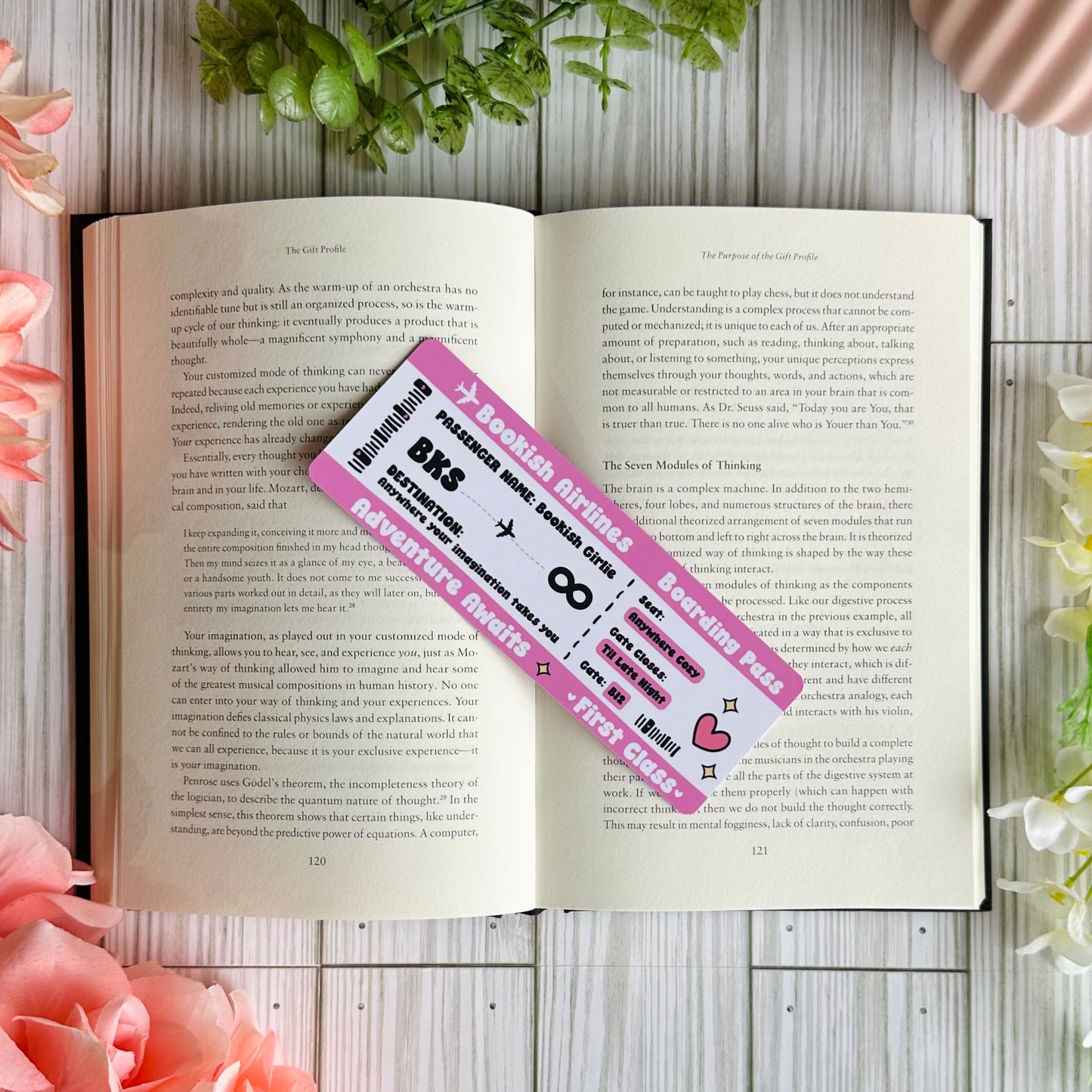 Bookish Airlines Boarding Pass Bookmark