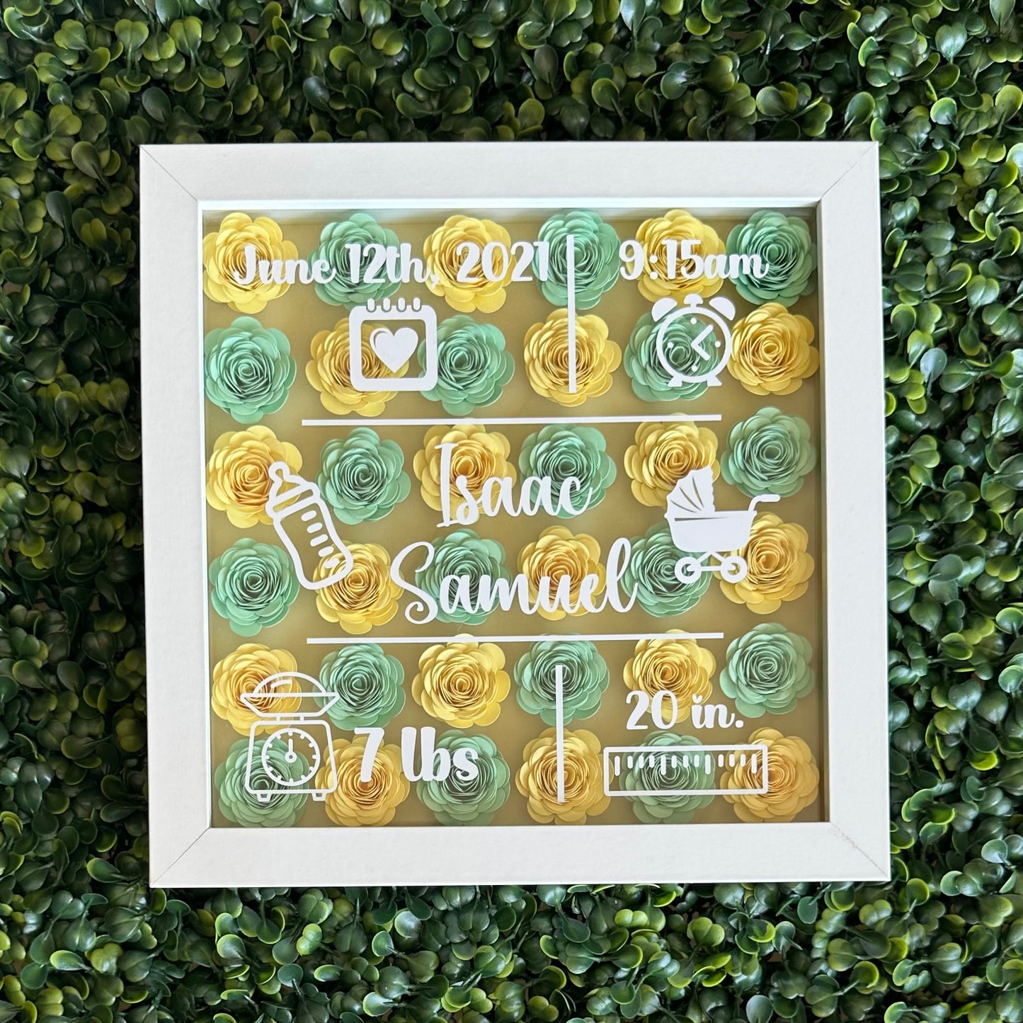 Baby Boy Birth Shadow Box
