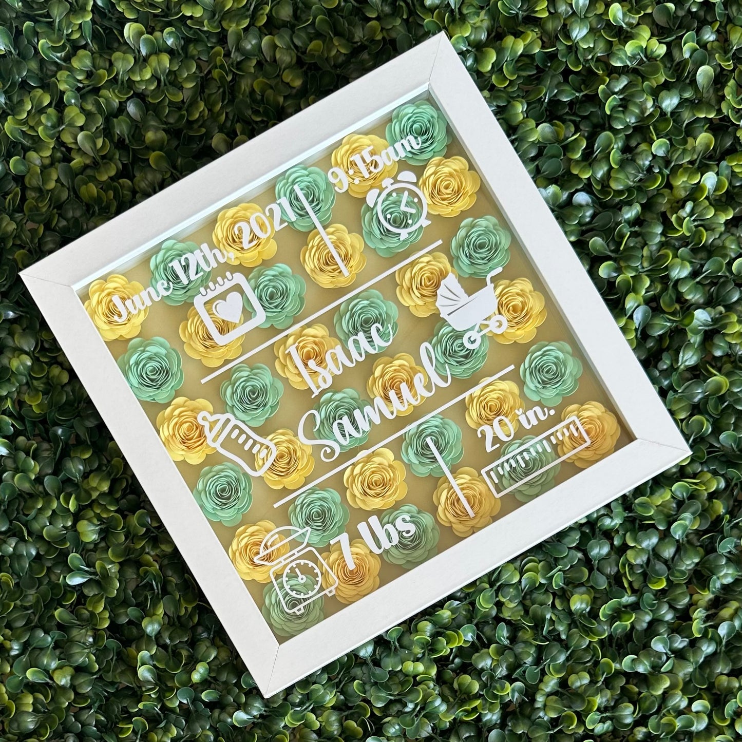 Baby Boy Birth Shadow Box