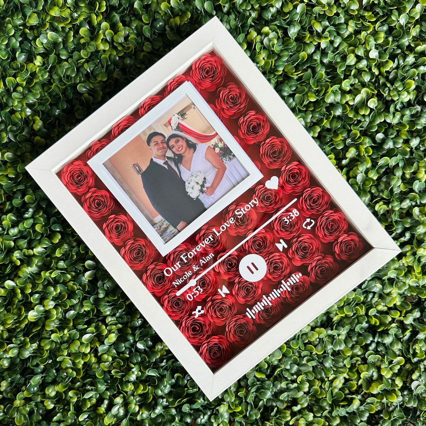 Song Playlist Couple Shadow Box