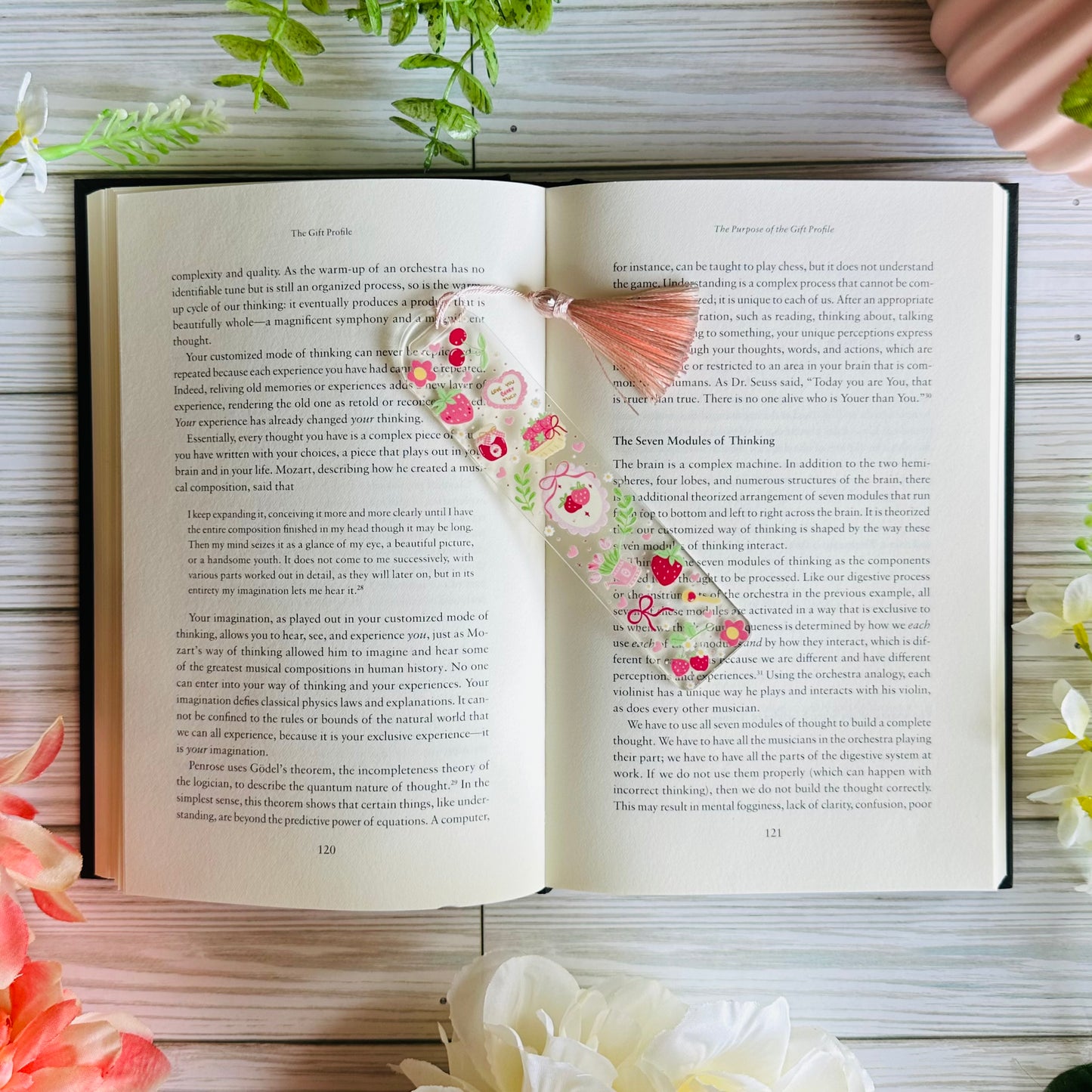 Strawberry Picnic Acrylic Bookmark