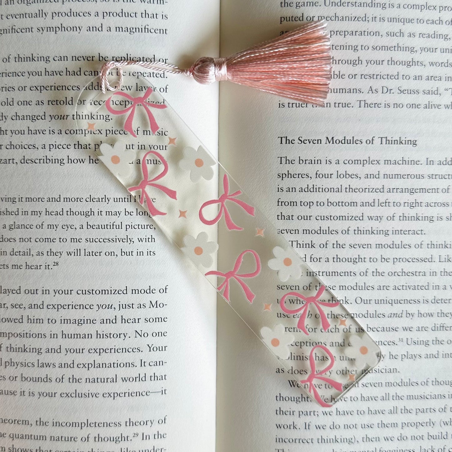 Floral Bow Acrylic Bookmark