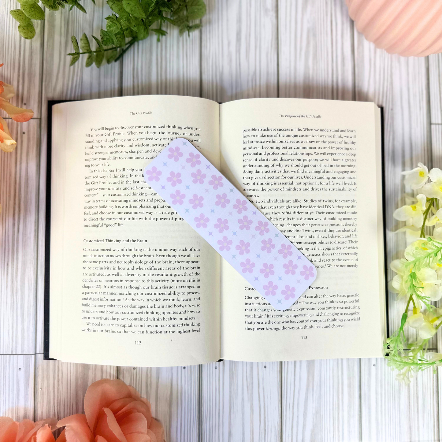 Soft Pink Flower Bookmark