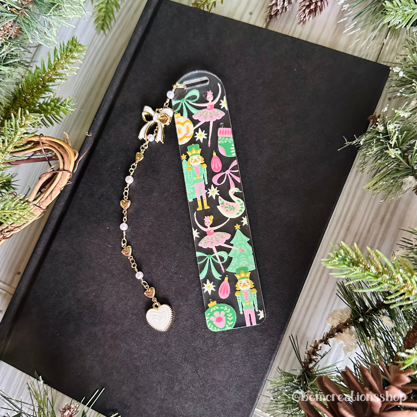 Pink Nutcracker Acrylic Bookmark