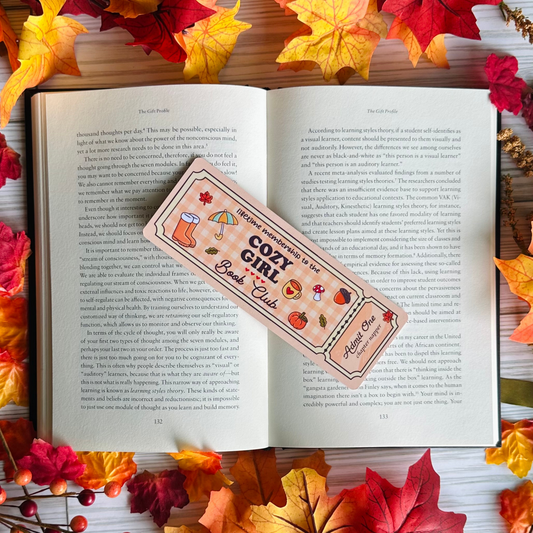 Cozy Girl Ticket Bookmark