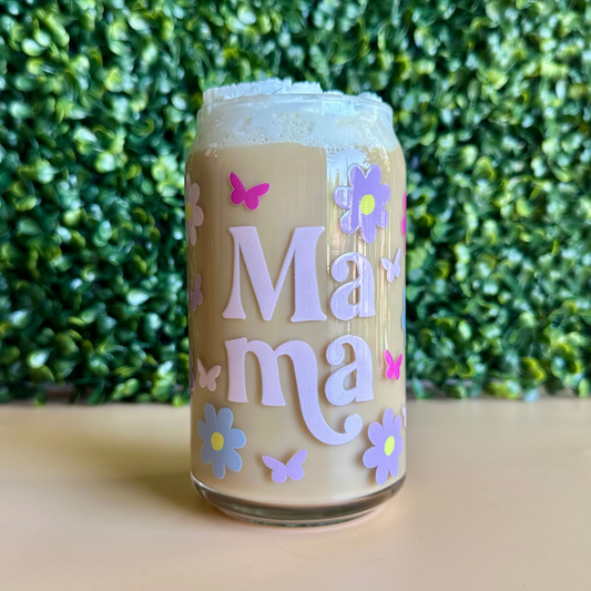 Mama 16oz Glass Cup