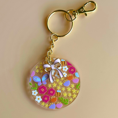 Spring Garden Acrylic Keychain