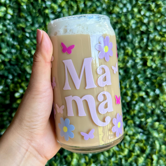 Mama 16oz Glass Cup