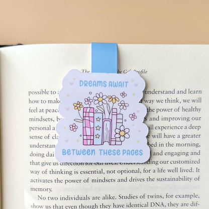 Dreams Await Floral Edition Magnetic Bookmark