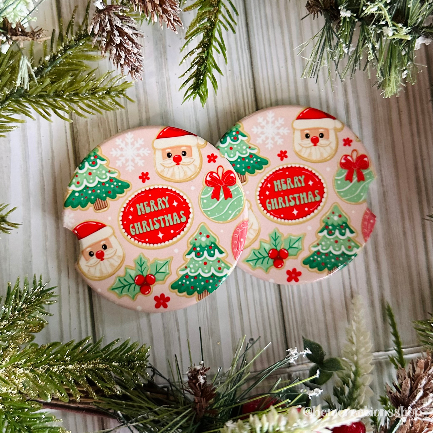 Christmas Cookies Car Coaster Set