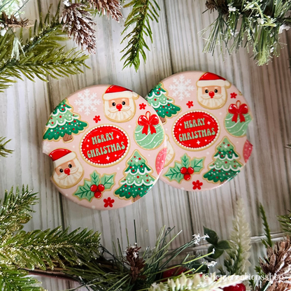 Christmas Cookies Car Coaster Set